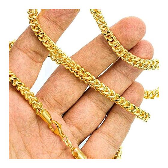 10K YELLOW Gold HOLLOW FRANCO Chain - 26 Inches Long 5.4MM Wide 3