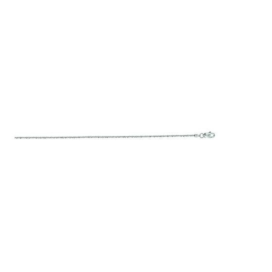 "14K White Gold Sparkle Chain 16"" inches long x1.1mm wide"