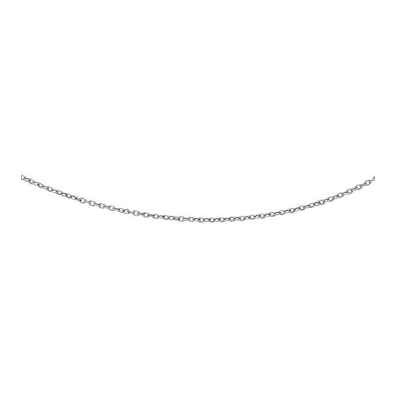 "14K White Gold Textured Link Chain 16"" inches long x3.5mm wide"