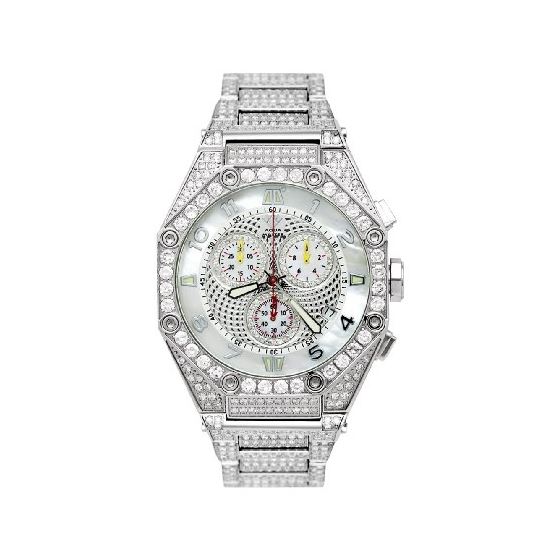 NEW! Men's Octagon Diamond Watch, 20.00 Ctw-