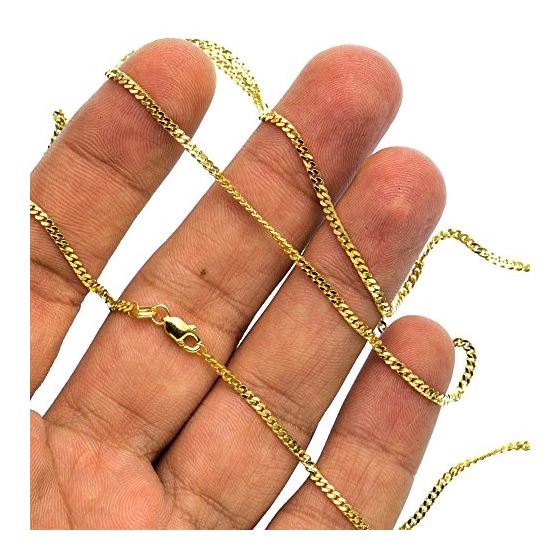 10K YELLOW Gold SOLID ITALY CUBAN Chain - 24 Inches Long 2MM Wide 3