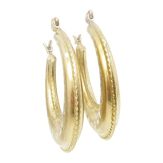 10k Yellow Gold earrings Mini moon hoop 1 AGBE42 1