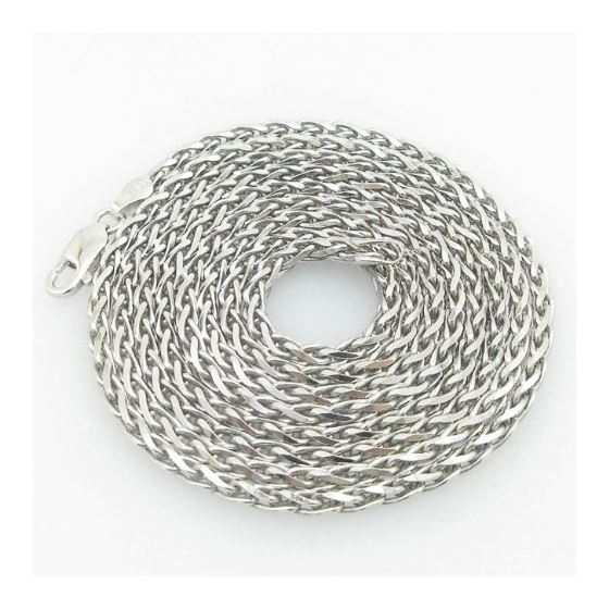 Mens .925 Italian Sterling Silver Wheat Link Chain Length - 30 inches Width - 2.5mm 1