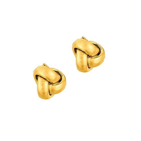 14K Yellow Gold Ladies Post Earrings ER1091
