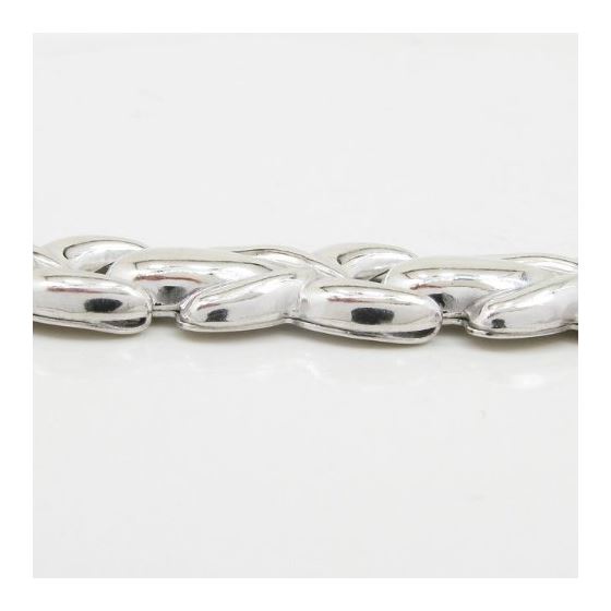 Women silver link bracelet SB2 7.5 inches long and 10mm wide 3