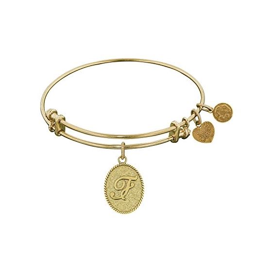 Angelica Ladies Initials Collection Bangle Charm 7.25 Inches (Adjustable) GEL1160