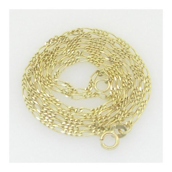 10K Yellow Gold figaro chain GC98 1