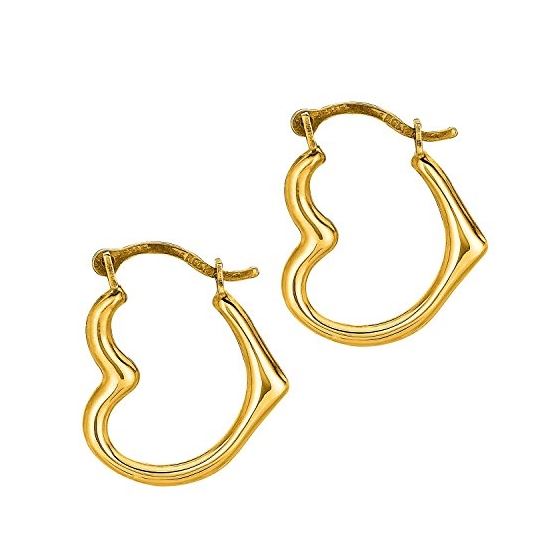 10K Yellow Gold Ladies Hoop Earrings 515ER