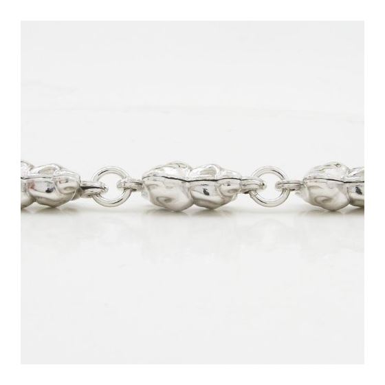 Women silver teddy bear link bracelet SB8 7 inches long and 7mm wide 3