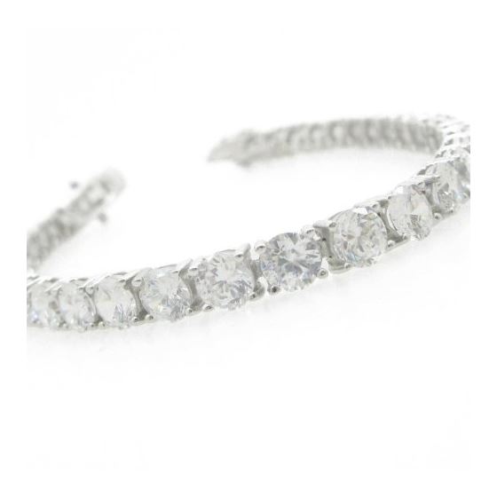 Ladies .925 Italian Sterling Silver round cut cz tennis bracelet Length - 7 inches Width - 5mm 1