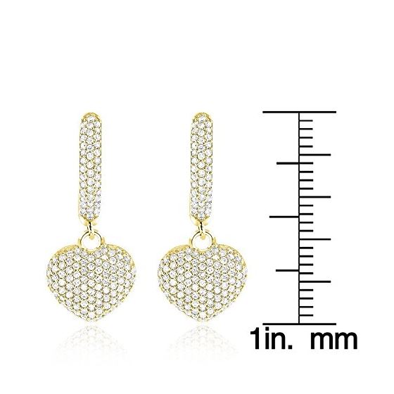 Ladies 14K Dangle Natural 0.75 Ctw Pave Set Diam-3