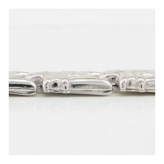 Women silver link bracelet SB1 7.25 inches long and 10mm wide 3