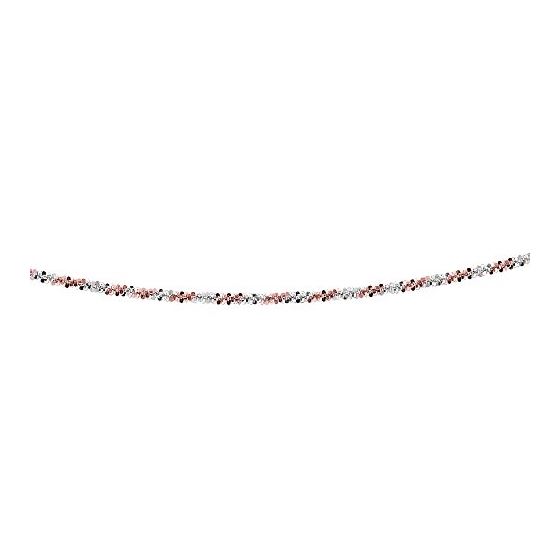 Sterling Silver 2.25 mm Wide Polished Diamond Rose Plated Sparkle Like Two tone Chain 16 Inch Long