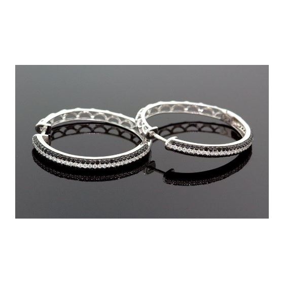 Sterling Silver Unisex Fashion Hoop Hand Set Stud Earrings ME0228