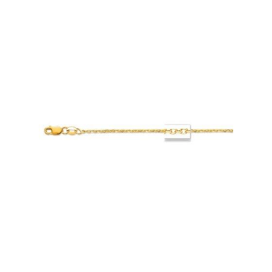 14K Yellow Gold 1.4mm wide Diamond Cut Cable Link Chain with Lobster Clasp 1