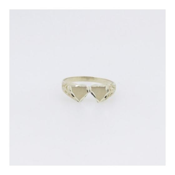 10k Yellow Gold Two mini heart ring ajr37 Size: 6.75 3