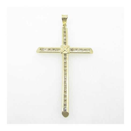 Mens 10K Solid Yellow Gold big x cross Length - 2.91 inches Width - 1.54 inches 1