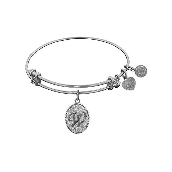 Angelica Ladies Initials Collection Bangle Charm 7.25 Inches (Adjustable) WGEL1177