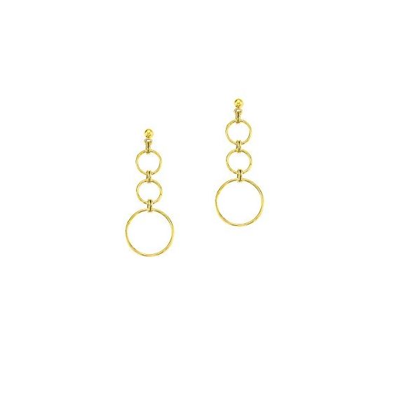 14K Yellow Gold Ladies Drop Earrings ER264