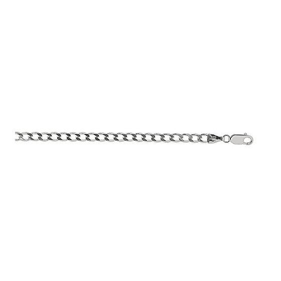 Sterling Silver 3.7 mm Wide Curb Chain 18 Inch Long