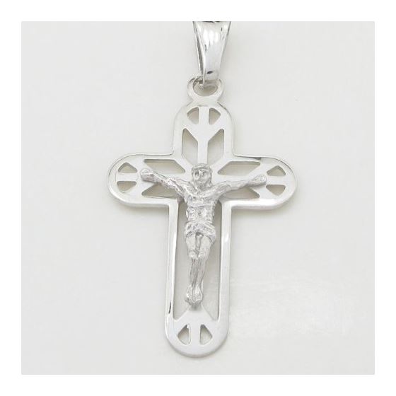 Jesus cut crucifix pendant SB45 36mm tall and 20mm wide 3