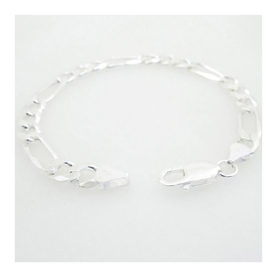 Mens 925 Sterling Silver figaro bracelet franco cuban miami rope charm fancy Figaro link bracelet 3