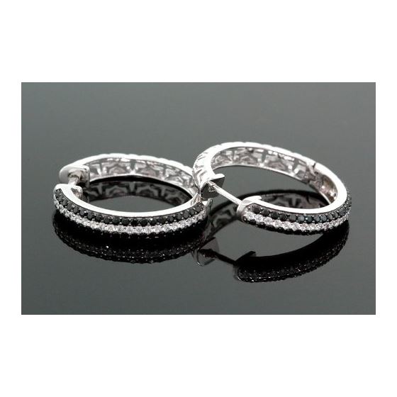 Sterling Silver Unisex Fashion Hoop Hand Set Stud Earrings ME0230