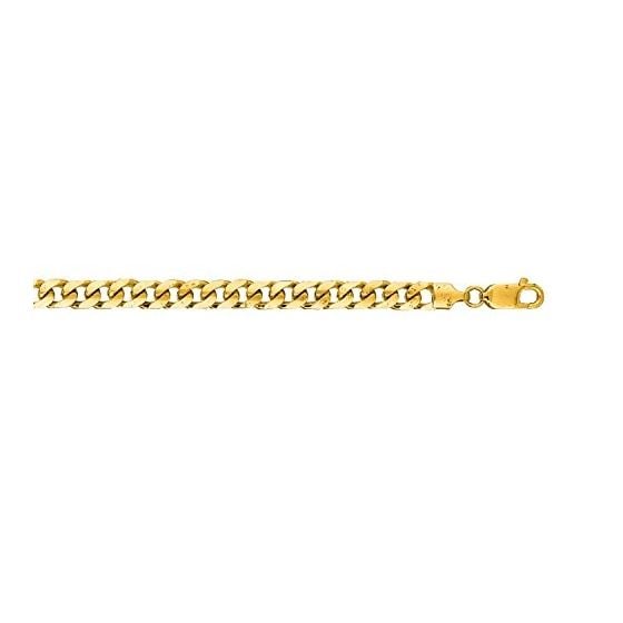 14K Yellow Gold 5.8mm wide Diamond Cut Miami Cuban Link Chain with Lobster Clasp 1