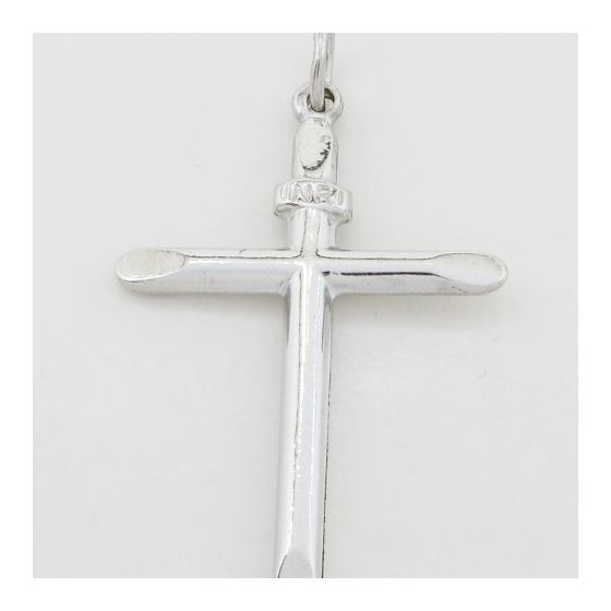 Plain cross silver pendant SB35 44mm tall and 28mm wide 3