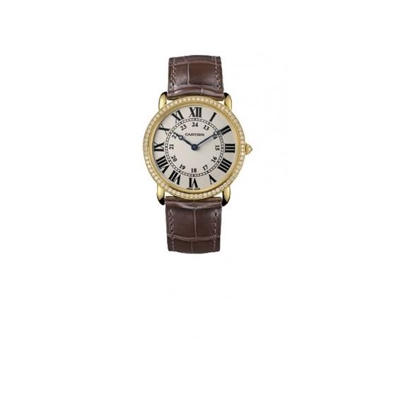 Cartier Ronde Louis Mens Gold Watch WR000451