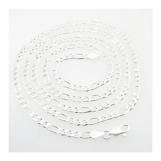 Silver Figaro link chain Necklace BDC61 1