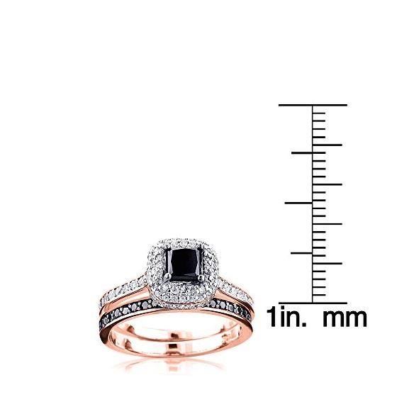 10K White Black 1.2 Ctw Diamonds Unique Bridal E-3