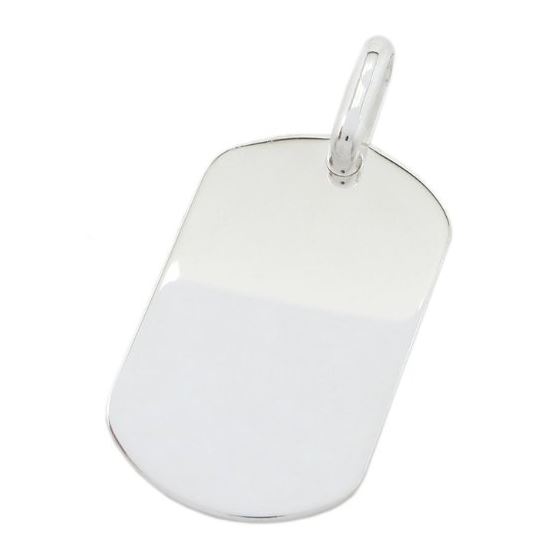 Plain dog tag pendant SB18 38mm tall and 19mm wide 1