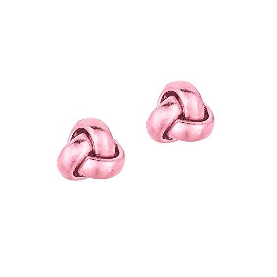 14K Pink Gold Ladies Post Earrings PER1091