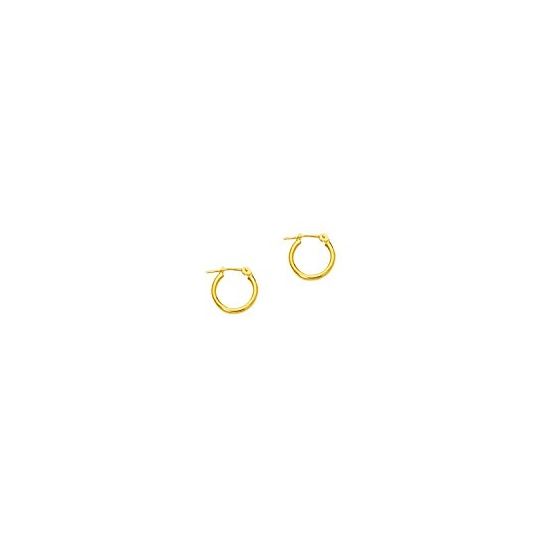 10K Yellow Gold Ladies Hoop Earrings 232LT