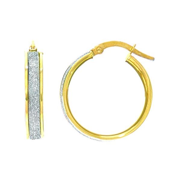 14K Yellow Gold 3.75x16mm wide Shiny Round Hoop