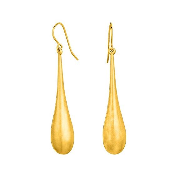 14K Yellow Gold Ladies Drop Earrings ER1689