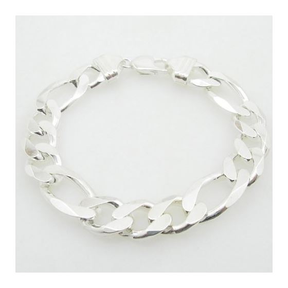 Mens 925 Sterling Silver figaro bracelet franco cuban miami rope charm fancy Figaro link bracelet 1
