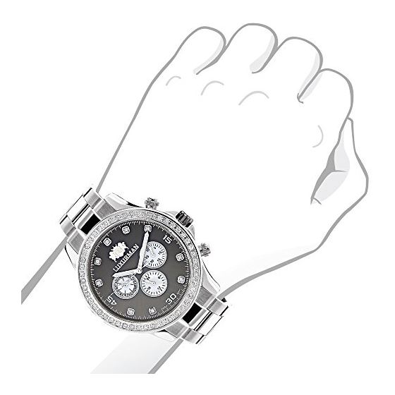 Genuine Diamond Watches For Men: 2Ct LUXURMAN Li-3