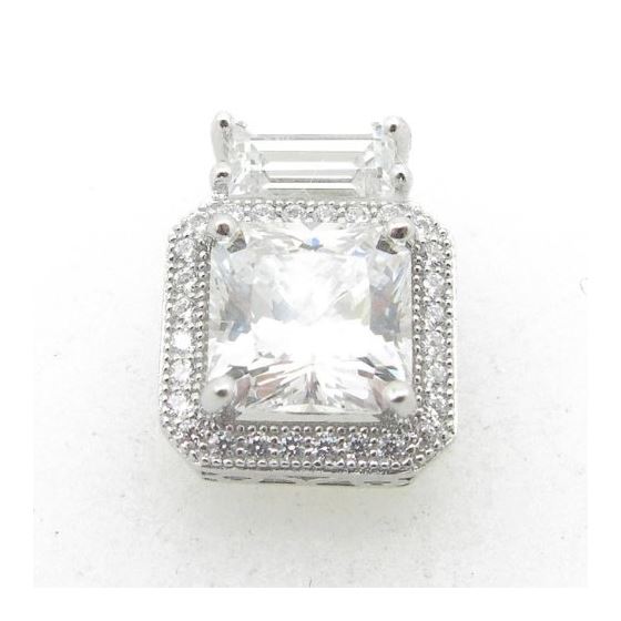 Ladies .925 Italian Sterling Silver square pendant Length - 14mm Width - 11mm 1