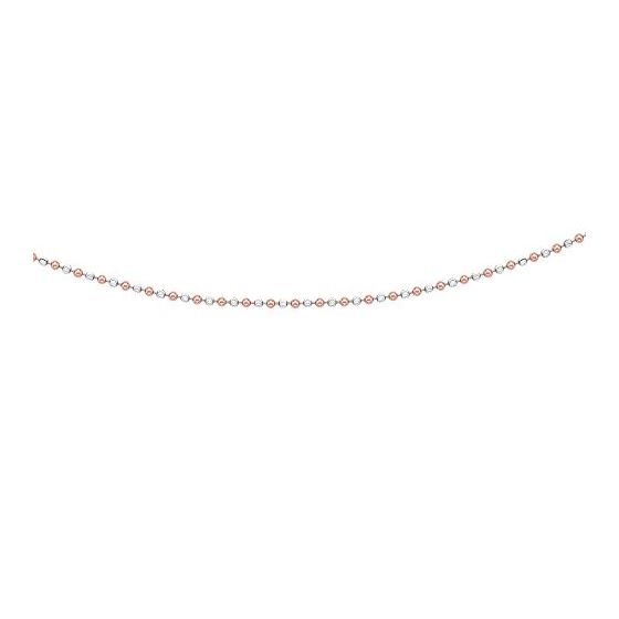 Sterling Silver 2.5 mm Wide Shiny Bead Chain 20 Inch Long