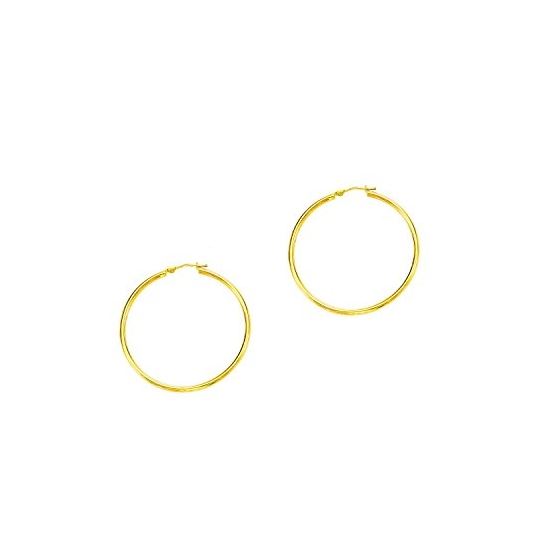 10K Yellow Gold Ladies Hoop Earrings 264LT