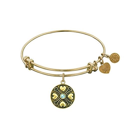 Angelica Ladies Birthstones Collection Bangle Charm 7.25 Inches (Adjustable) GEL1184