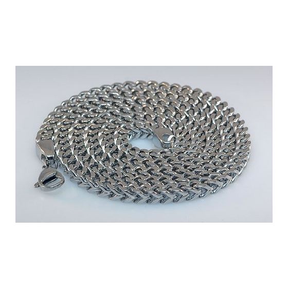 Mens Stainless Steel Franco Chain Necklace 36 Inch long 6mm wide 3