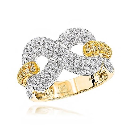 Cocktail Unique White Yellow 1.5 Ctw Diamonds Infi