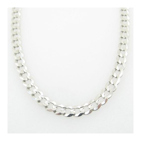 Mens White-Gold Cuban Link Chain Length - 24 inches Width - 4.5mm