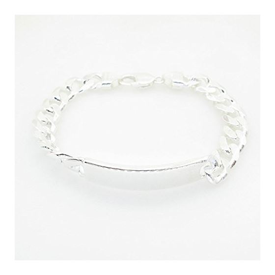 Curb Link ID Bracelet Necklace Length - 8.5 inches Width - 10.5mm 1