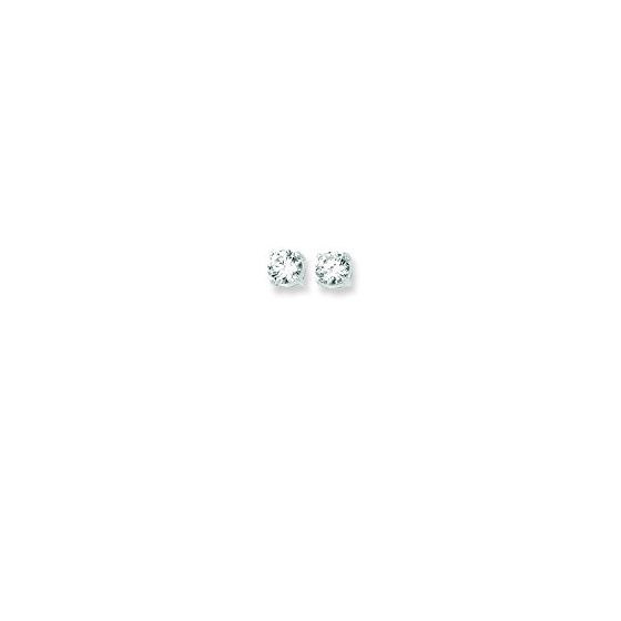 14K White Gold Ladies Stud Earrings WCZ107