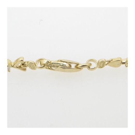 Women 10k Yellow Gold link vintage style bracelet 7.5 inches long and 6mm wide 3