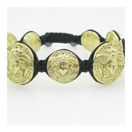 Yellow Greek style medusa string bracelet beaded macrame jewelry fashion bead 1